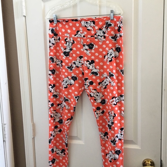 FINAL MARKDOWN Lularoe Minnie Mouse leggings tall and curvy - Picture 1 of 3